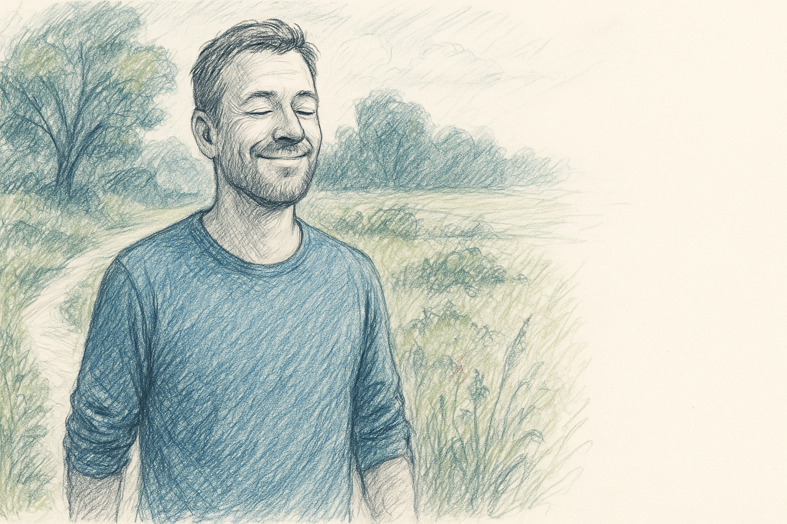 En dansker nyder en gåtur i naturen midt på dagen, symbol på tidlig pension.